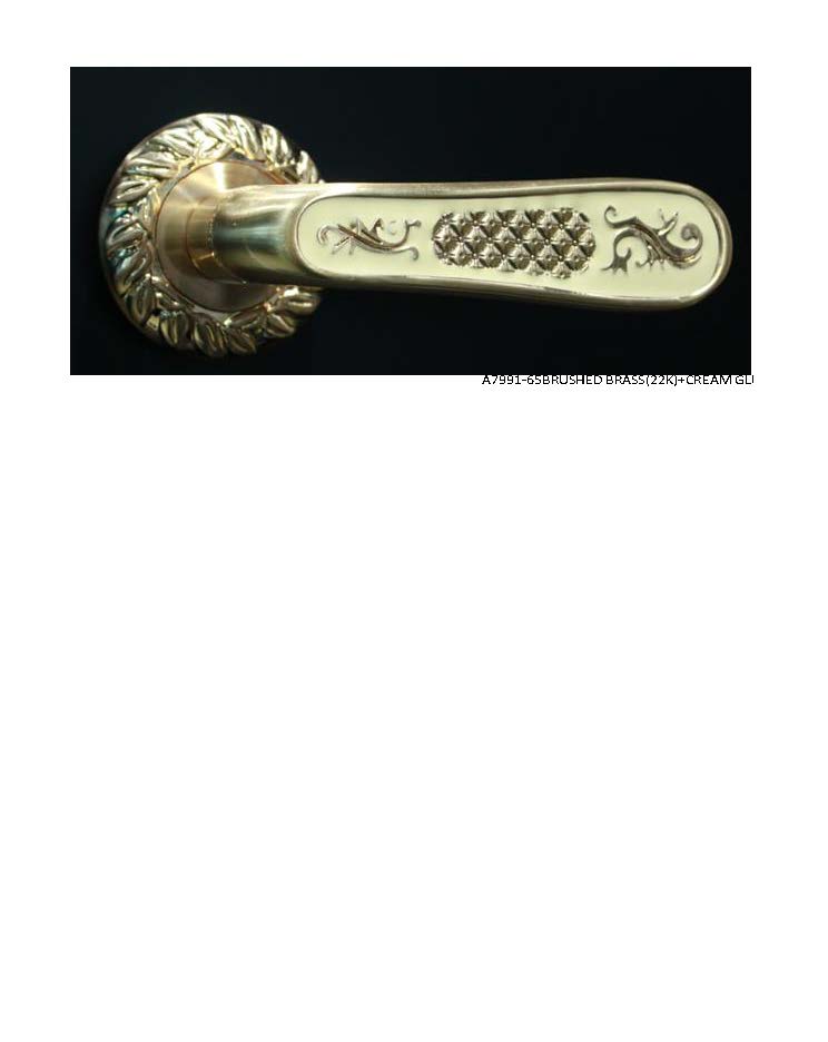 Ручка Alemar A7991-65 BRUSHED BRASS(22K)+CREAM GLUE